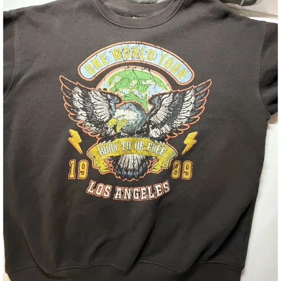 Born To Be Free One World Tour 1989 Sweatshirt Size Large‎ - Picture 3 of 6